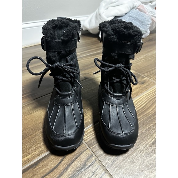 Koolaburrar by UGG Imree Boots Womens Sz 8 Black Waterproof Faux Fur Winter Snow - Picture 3 of 8